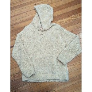 BROOKLYN CLOTH SMALL SHERPA HOODIE PULLOVER POCKET GRAY UNISEX SZ S